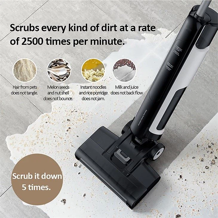 Cordless Floor Wet Dry Cleaner and Mop Lightweight One-Step Cleaning for Hard Floors